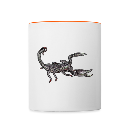 Tasse farbig Heterometrus silenus - Weiß/Orange
