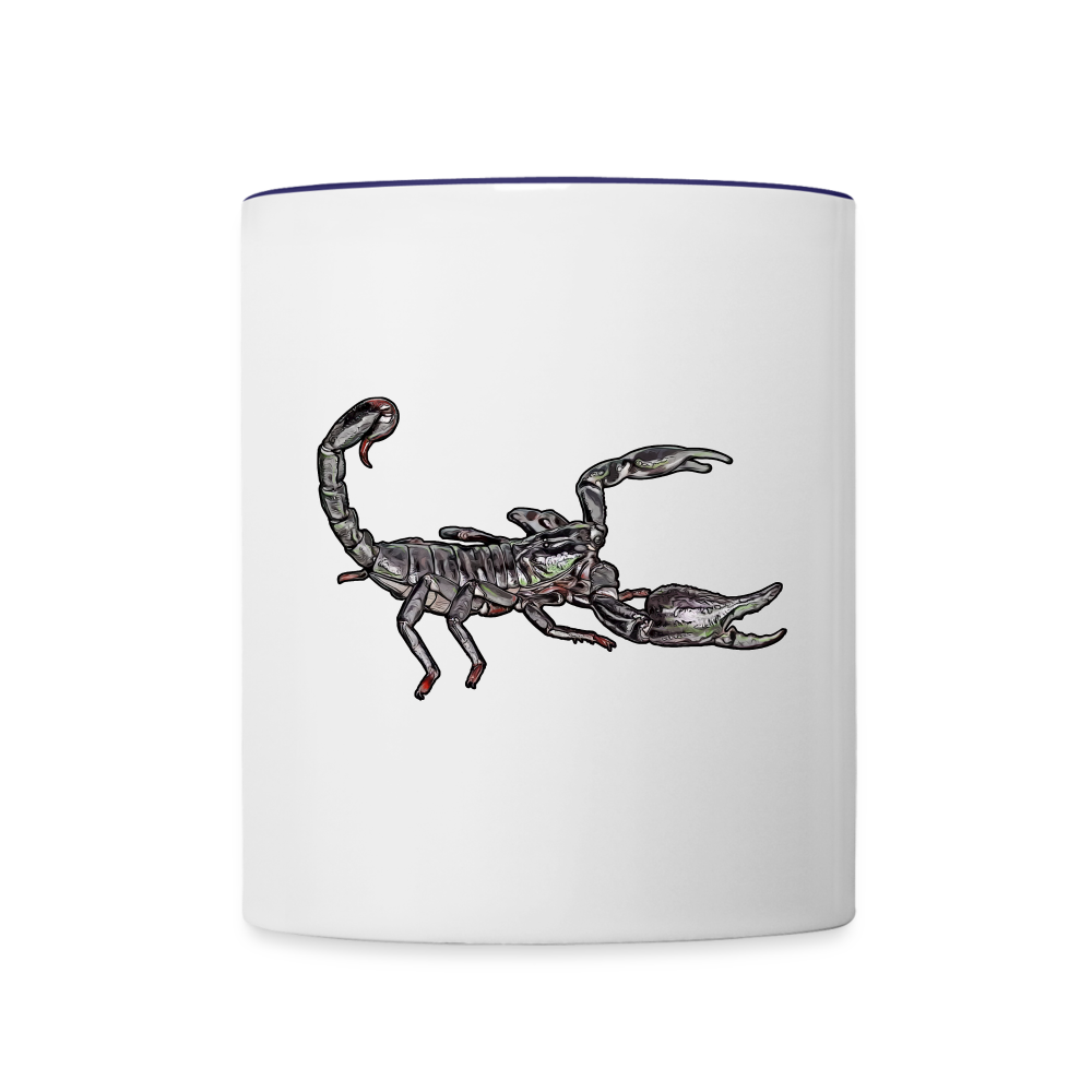 Tasse farbig Heterometrus silenus - Weiß/Kobaltblau