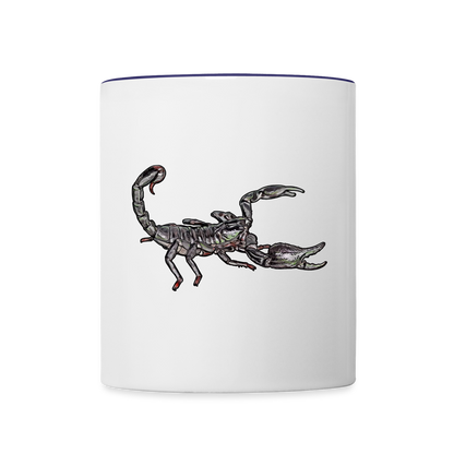 Tasse farbig Heterometrus silenus - Weiß/Kobaltblau