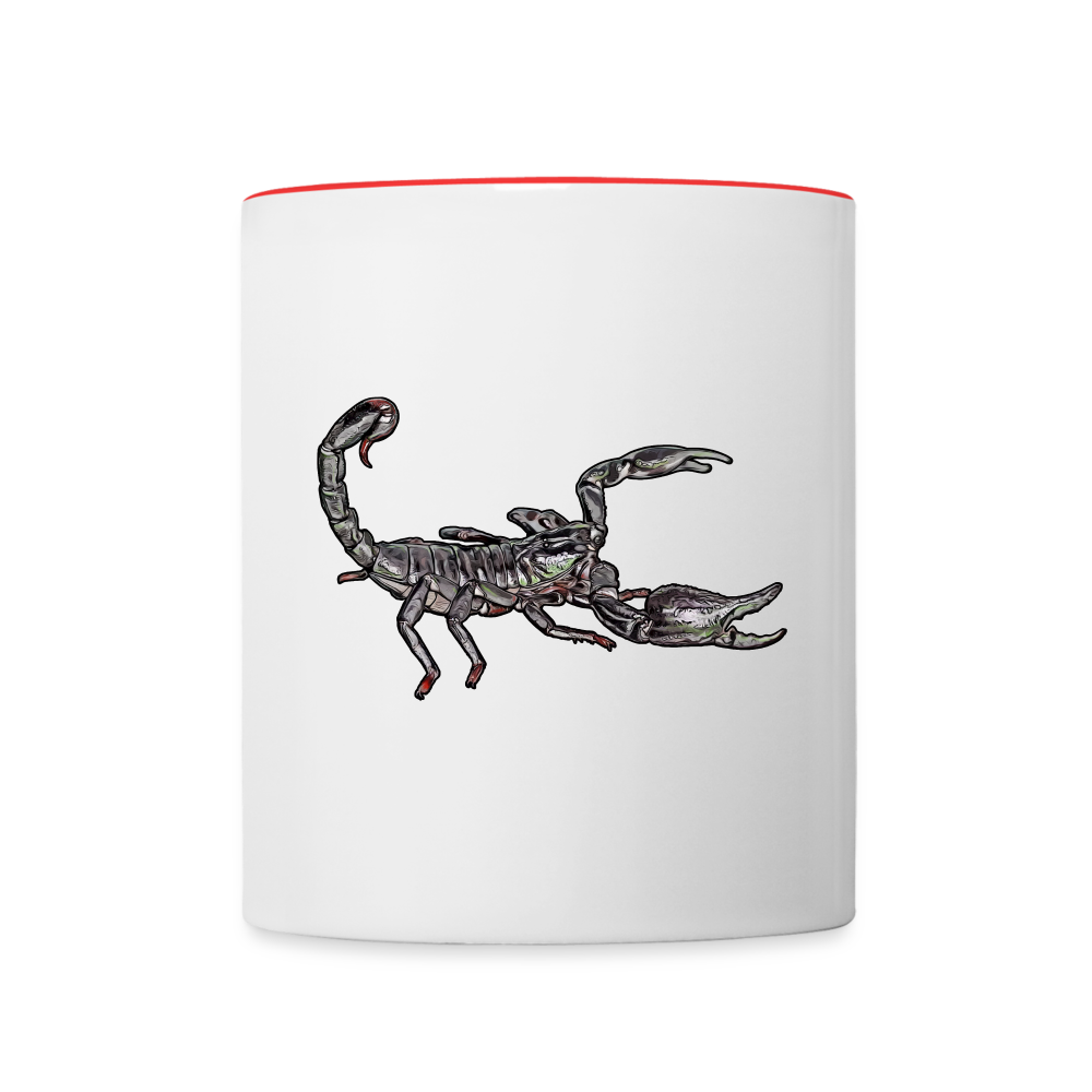 Tasse farbig Heterometrus silenus - Weiß/Rot