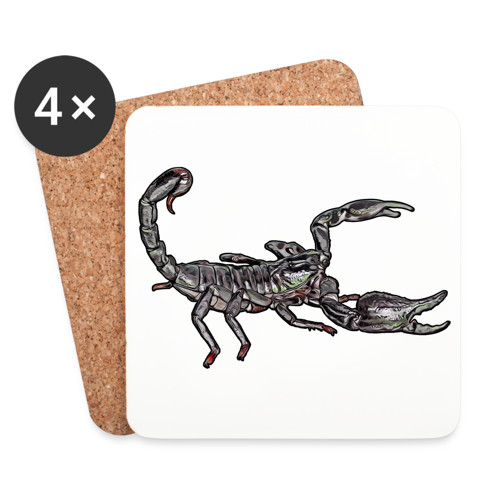 Untersetzer 4er-Set Heterometrus silenus - weiß