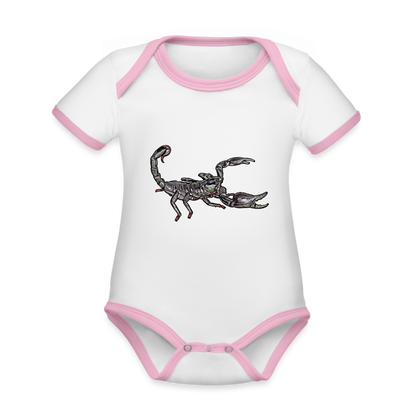 Baby Kontrastbody kurz Heterometrus silenus - Weiß/Rose