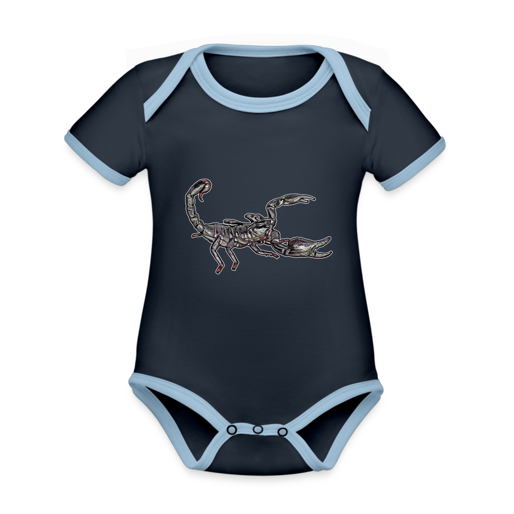 Baby Kontrastbody kurz Heterometrus silenus - Navy/Himmelblau