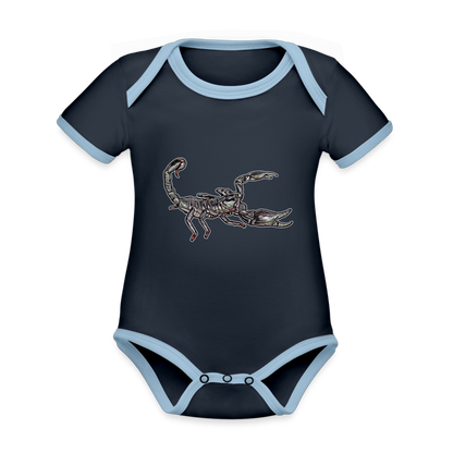 Baby Kontrastbody kurz Heterometrus silenus - Navy/Himmelblau