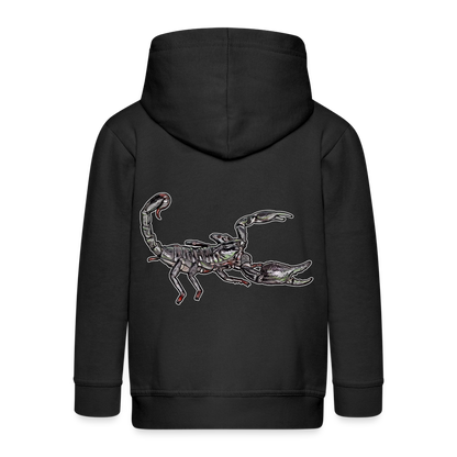 Kinder/ Teenager Zip-Hoodie Heterometrus silenus - Schwarz
