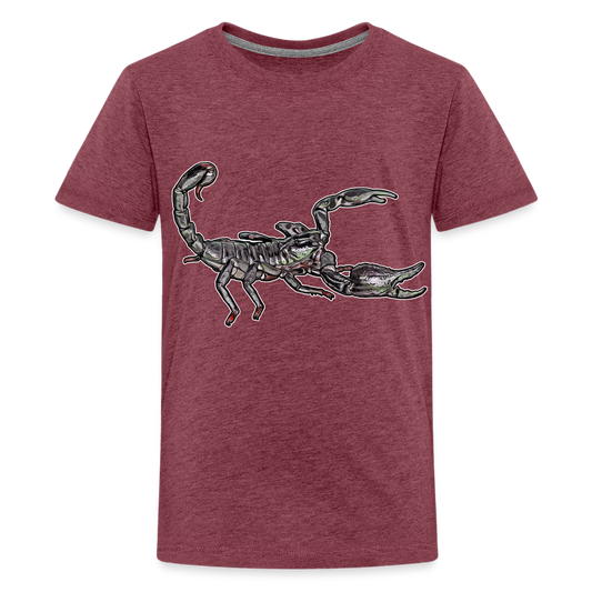 Teenager Basic T-Shirt Heterometrus silenus - Bordeauxrot meliert