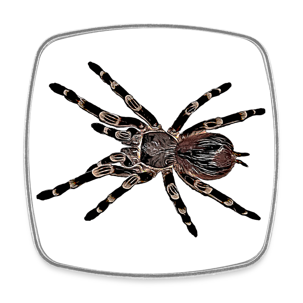 Kühlschrankmagnet eckig Acanthoscurria geniculata - weiß