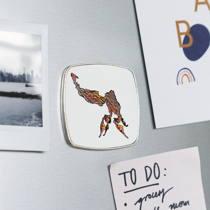 Kühlschrankmagnet eckig Phyllocrania paradoxa male - weiß