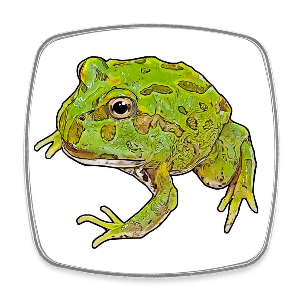 Kühlschrankmagnet eckig Ceratophrys cranwelli Peppermint Blue - weiß