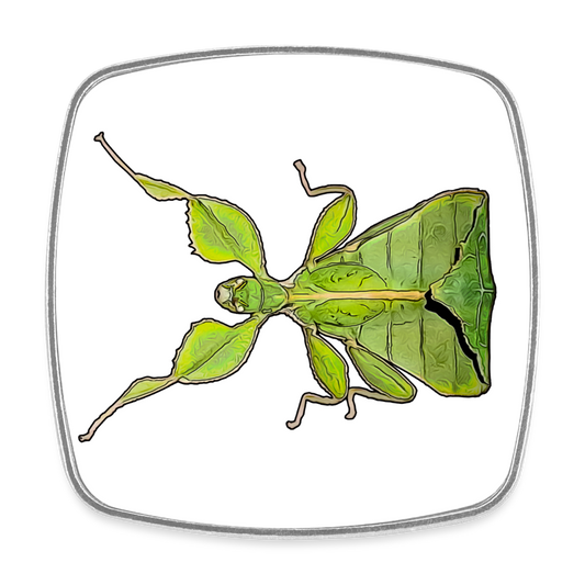 Kühlschrankmagnet eckig Phyllium philippinicum female - weiß