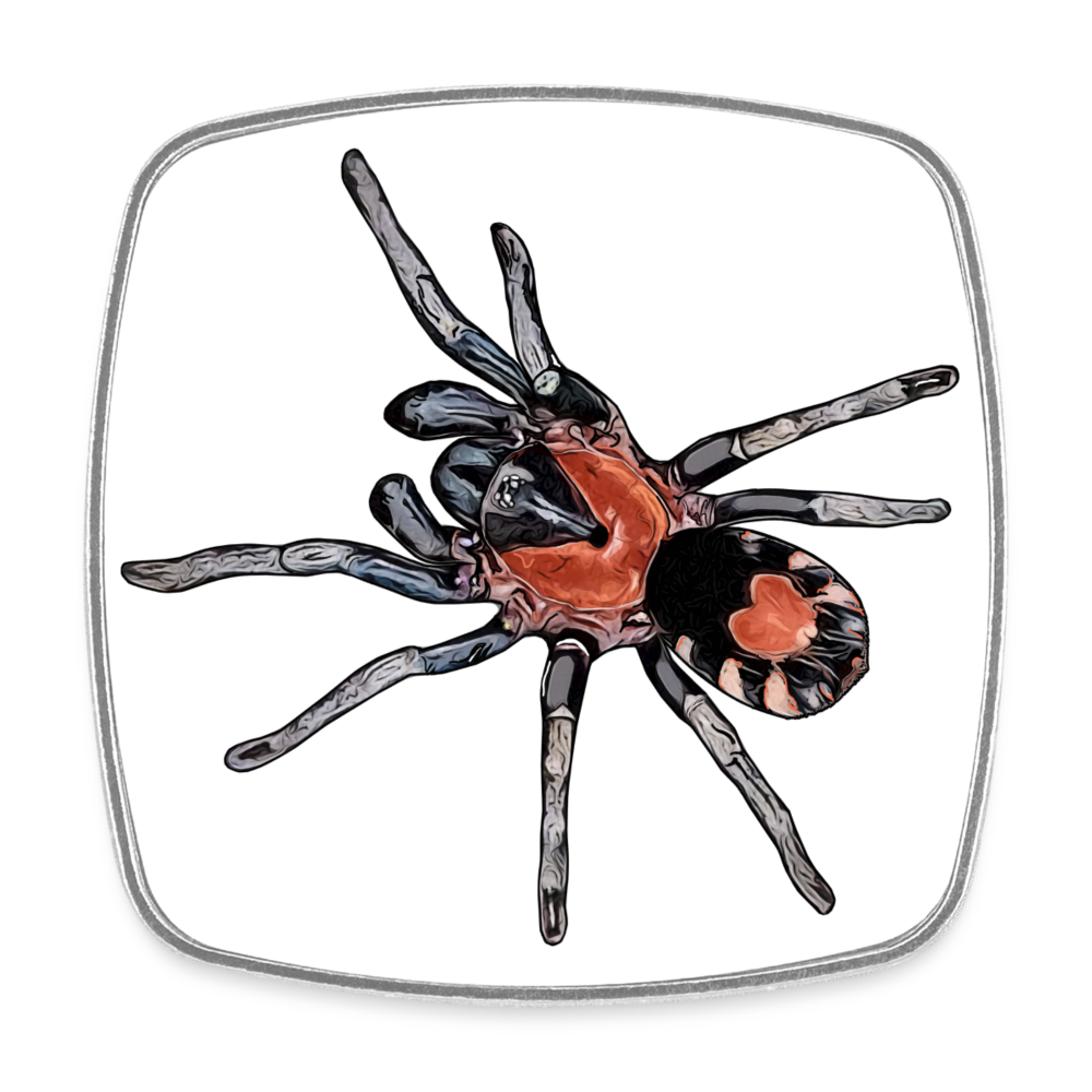 Kühlschrankmagnet eckig Cyriocosmus elegans - weiß