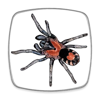 Kühlschrankmagnet eckig Cyriocosmus elegans - weiß