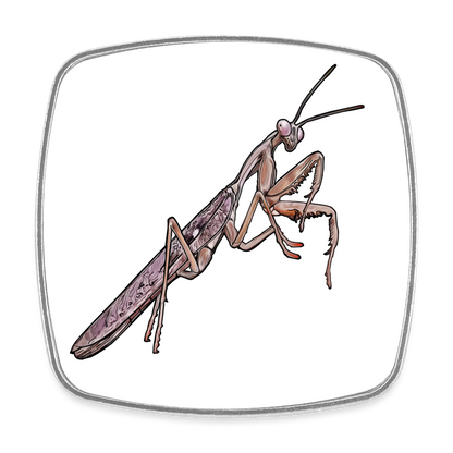 Kühlschrankmagnet eckig Rhombodera kirbyi male - weiß