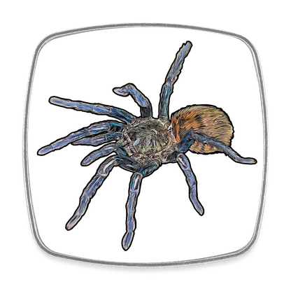 Kühlschrankmagnet eckig Chromatopelma cyaneopubescens - weiß