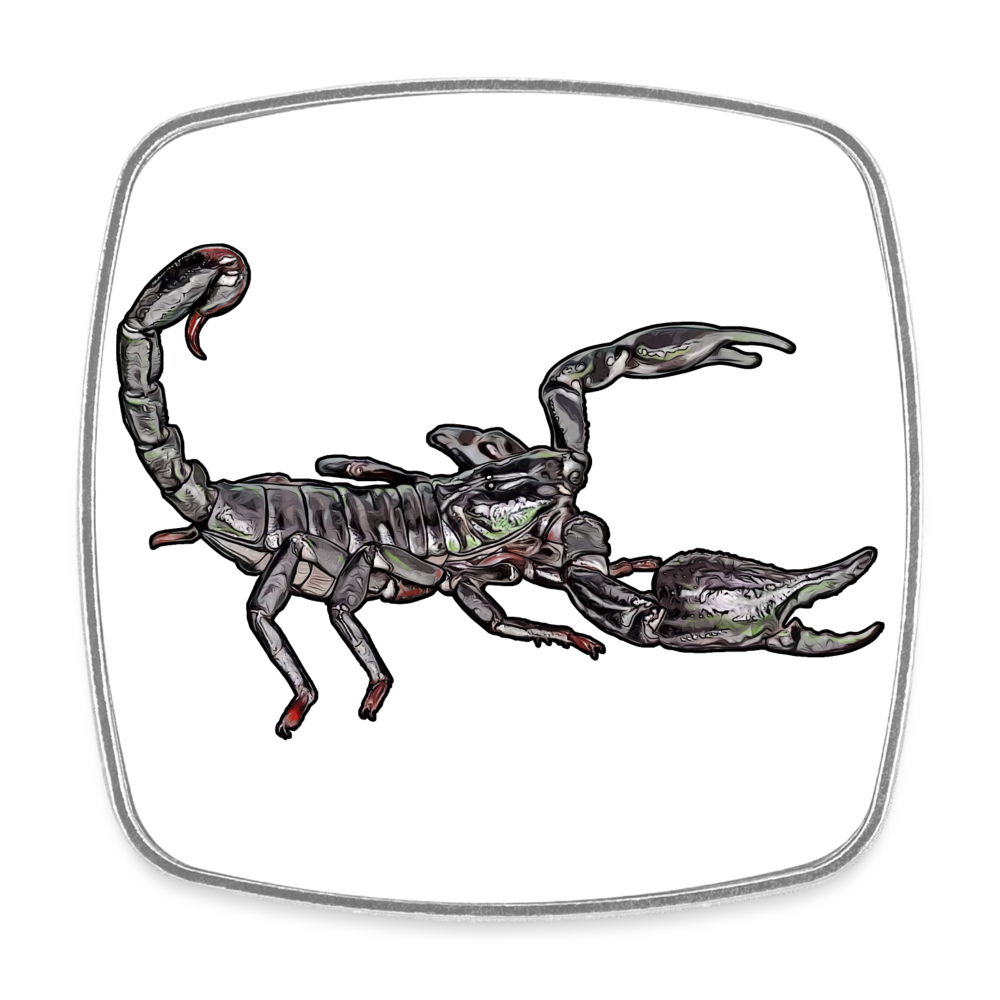 Kühlschrankmagnet eckig Heterometrus silenus - weiß