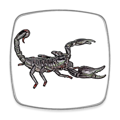 Kühlschrankmagnet eckig Heterometrus silenus - weiß