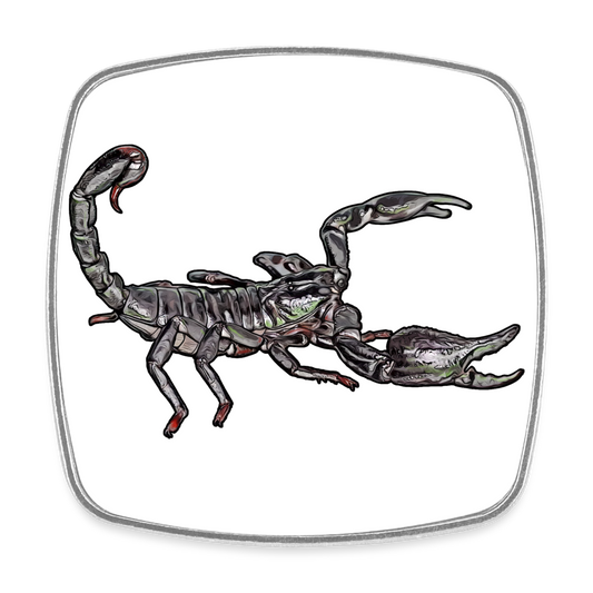 Kühlschrankmagnet eckig Heterometrus silenus - weiß