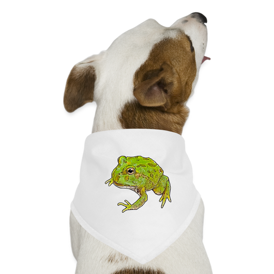 Hunde-Bandana Ceratophrys cranwelli Peppermint Blue - weiß