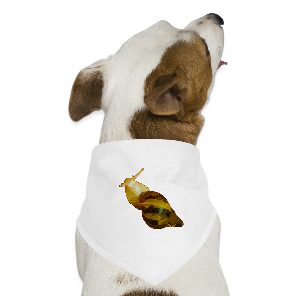 Hunde-Bandana Achatina reticulata Low Poly - weiß