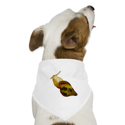Hunde-Bandana Achatina reticulata Low Poly - weiß