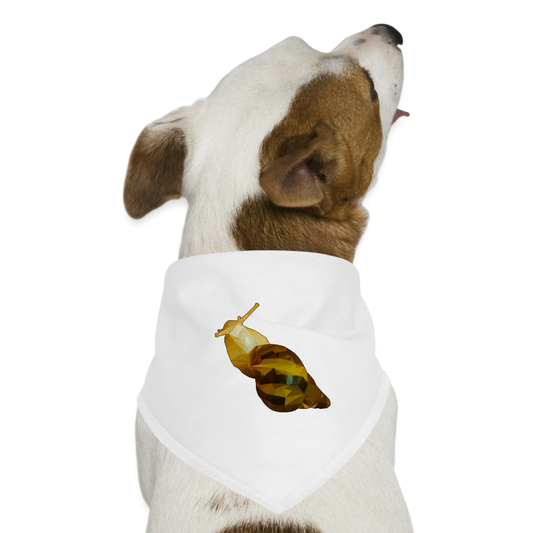 Hunde-Bandana Achatina reticulata Low Poly - weiß