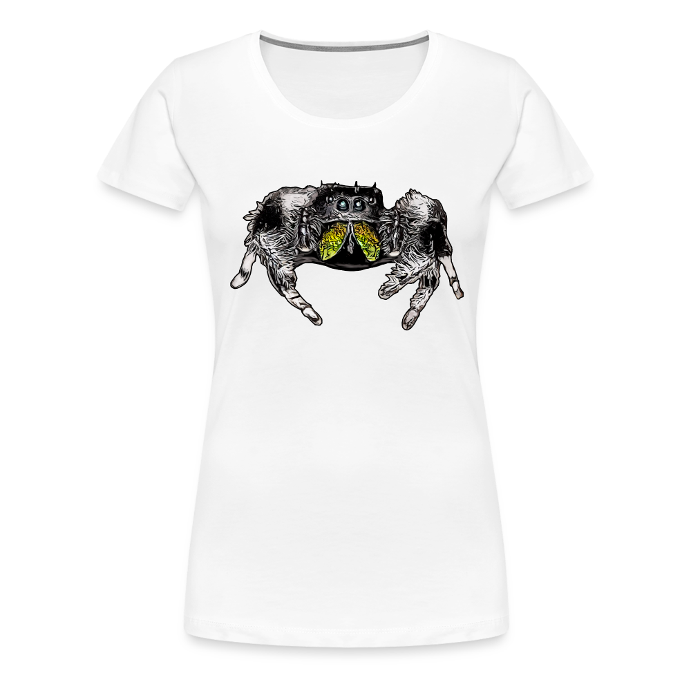Frauen Basic T-Shirt Phidippus regius Rastafari male - weiß