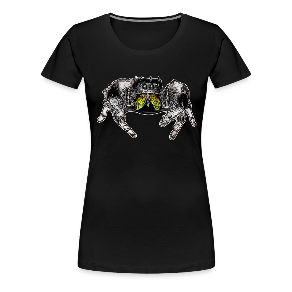Frauen Basic T-Shirt Phidippus regius Rastafari male - Schwarz