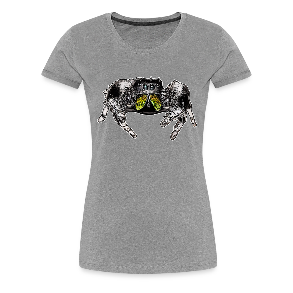 Frauen Basic T-Shirt Phidippus regius Rastafari male - Grau meliert