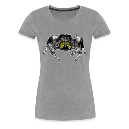 Frauen Basic T-Shirt Phidippus regius Rastafari male - Grau meliert
