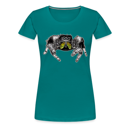 Frauen Basic T-Shirt Phidippus regius Rastafari male - Divablau