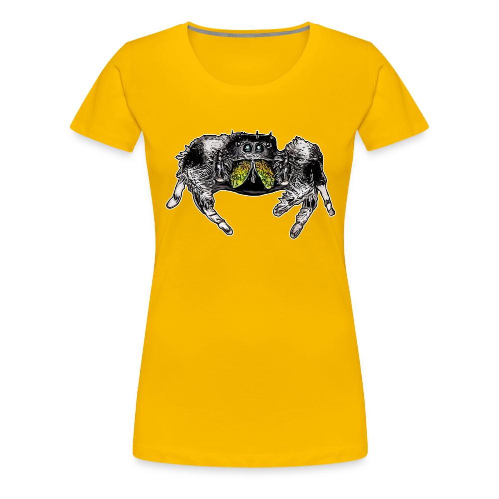 Frauen Basic T-Shirt Phidippus regius Rastafari male - Sonnengelb