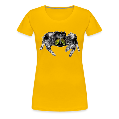 Frauen Basic T-Shirt Phidippus regius Rastafari male - Sonnengelb