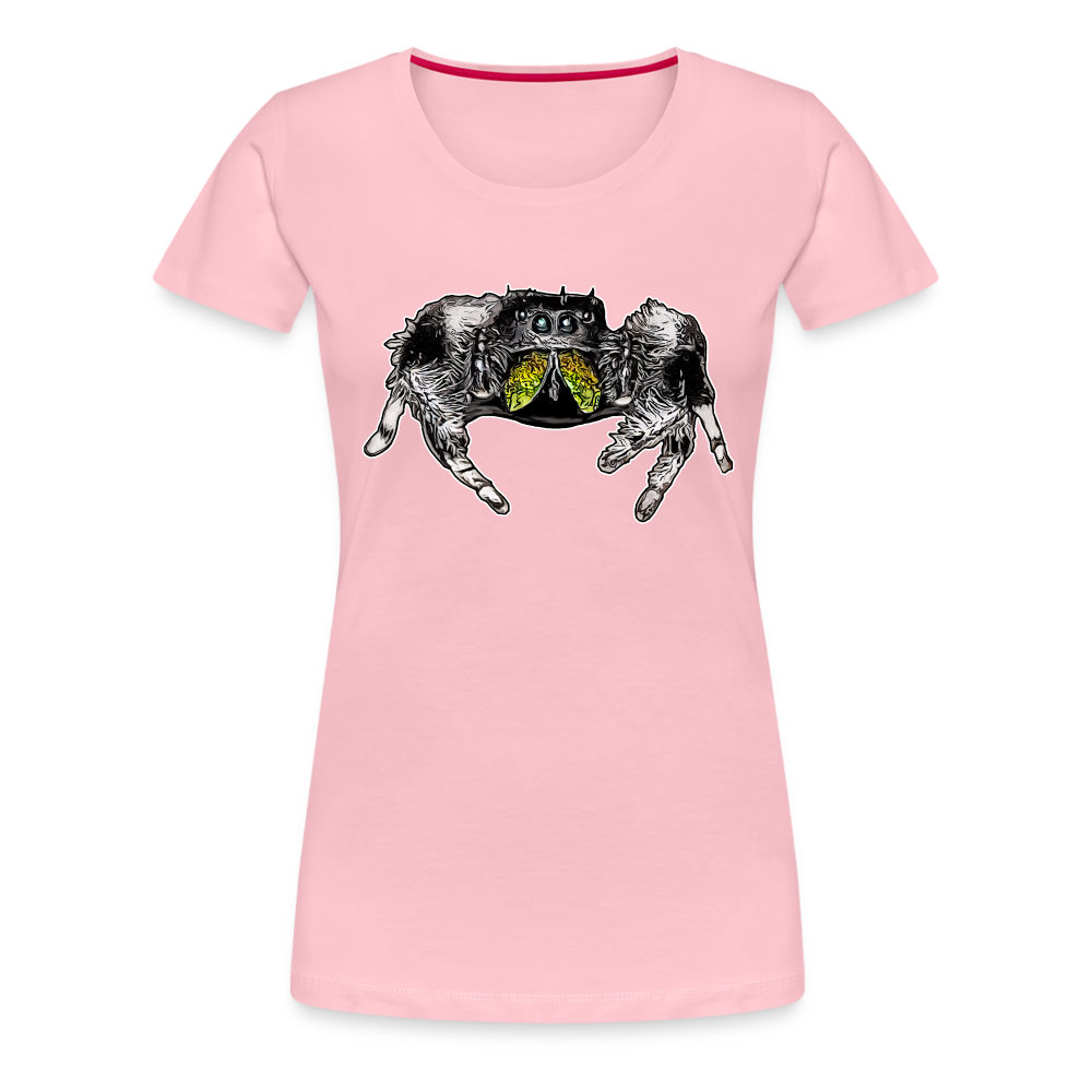 Frauen Basic T-Shirt Phidippus regius Rastafari male - Hellrosa