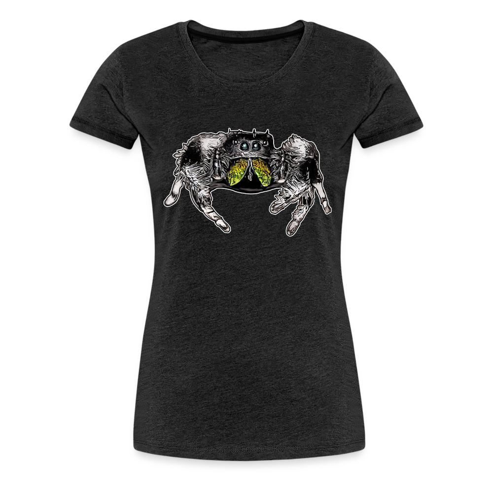 Frauen Basic T-Shirt Phidippus regius Rastafari male - Anthrazit