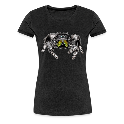 Frauen Basic T-Shirt Phidippus regius Rastafari male - Anthrazit