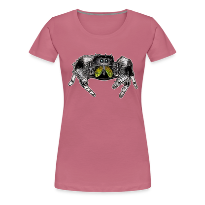 Frauen Basic T-Shirt Phidippus regius Rastafari male - Malve