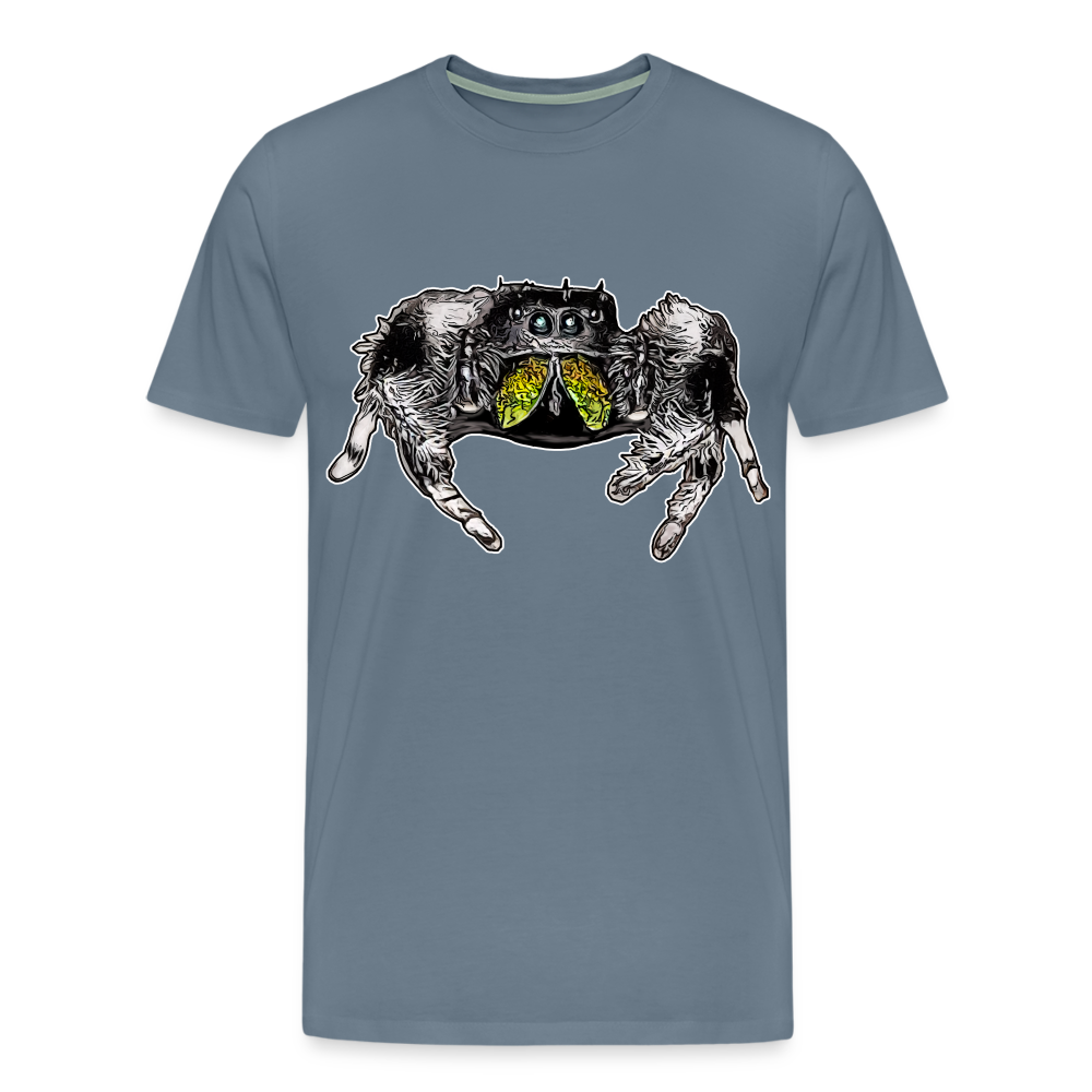 Männer Basic T-Shirt Phidippus regius Rastafari male - Blaugrau