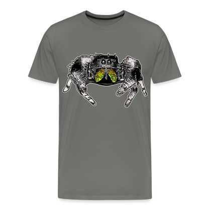 Männer Basic T-Shirt Phidippus regius Rastafari male - Asphalt