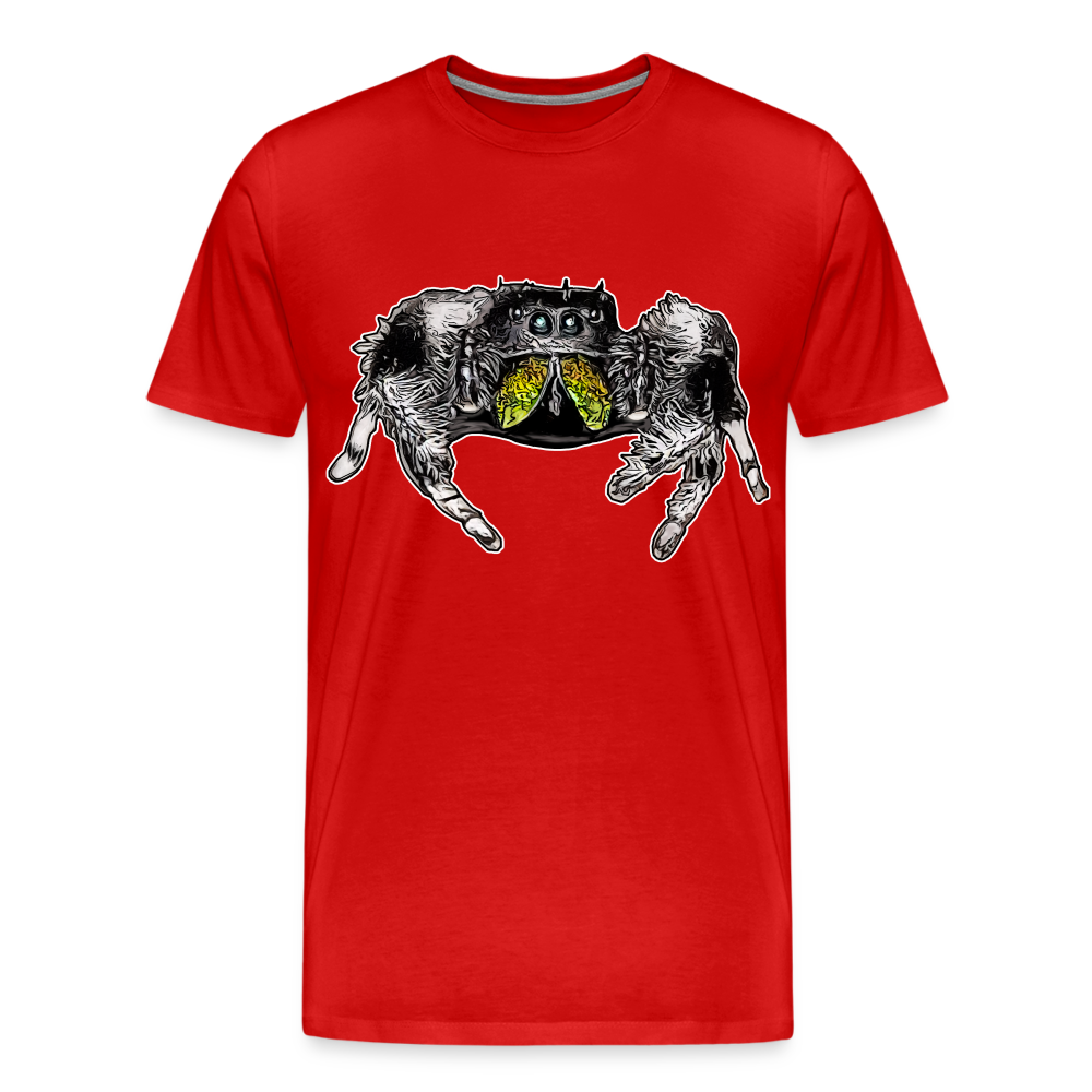 Männer Basic T-Shirt Phidippus regius Rastafari male - Rot