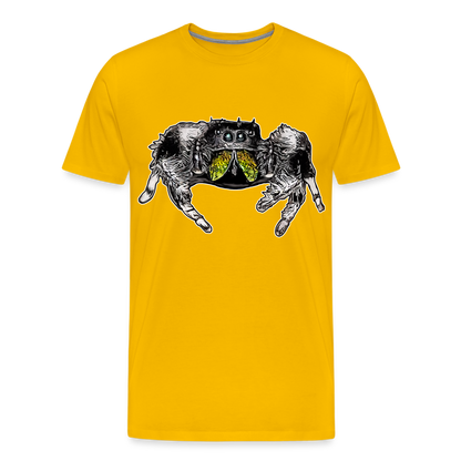 Männer Basic T-Shirt Phidippus regius Rastafari male - Sonnengelb