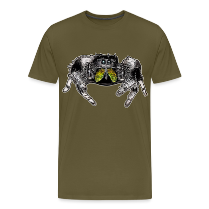 Männer Basic T-Shirt Phidippus regius Rastafari male - Khaki