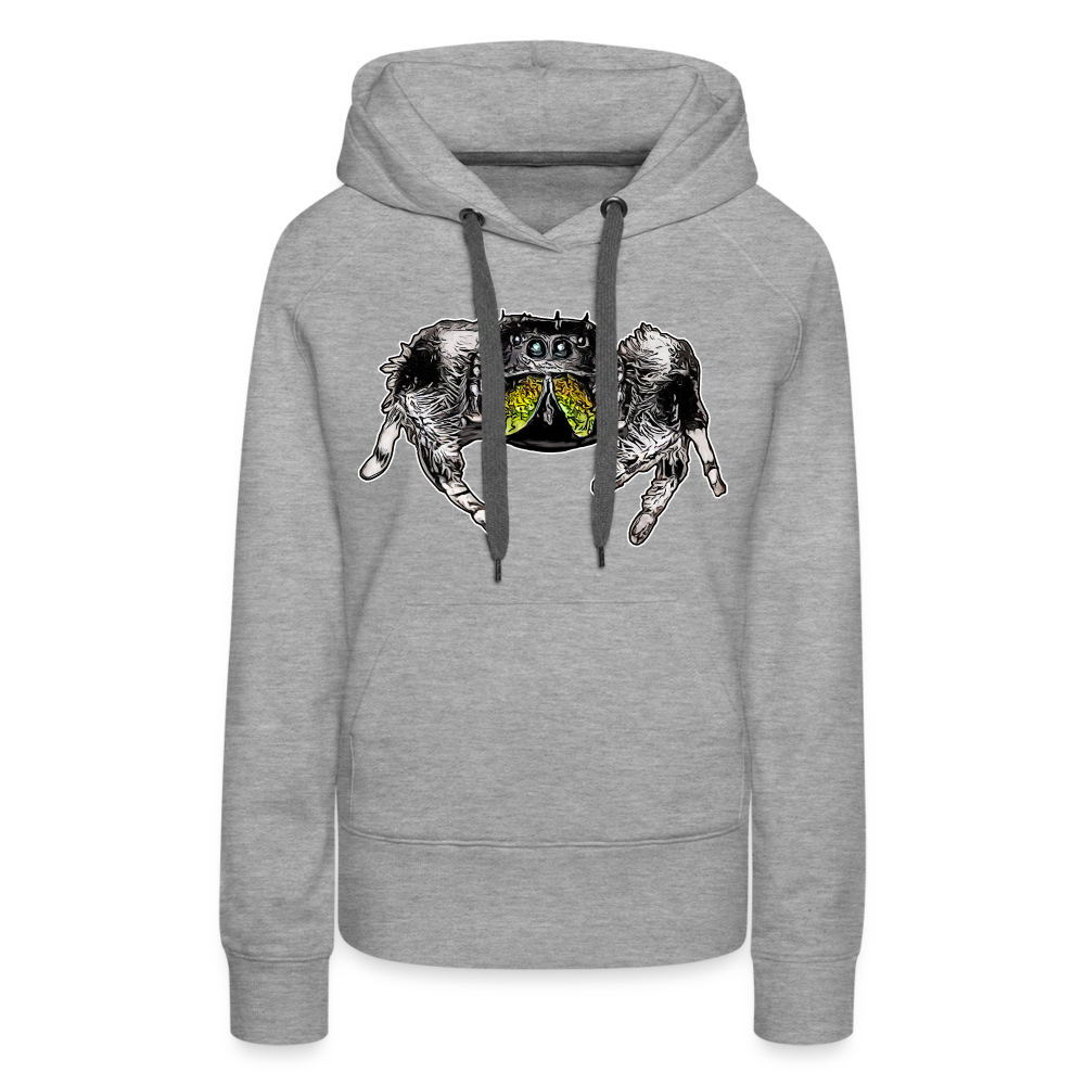 Frauen Hoodie Phidippus regius Rastafari male - Grau meliert