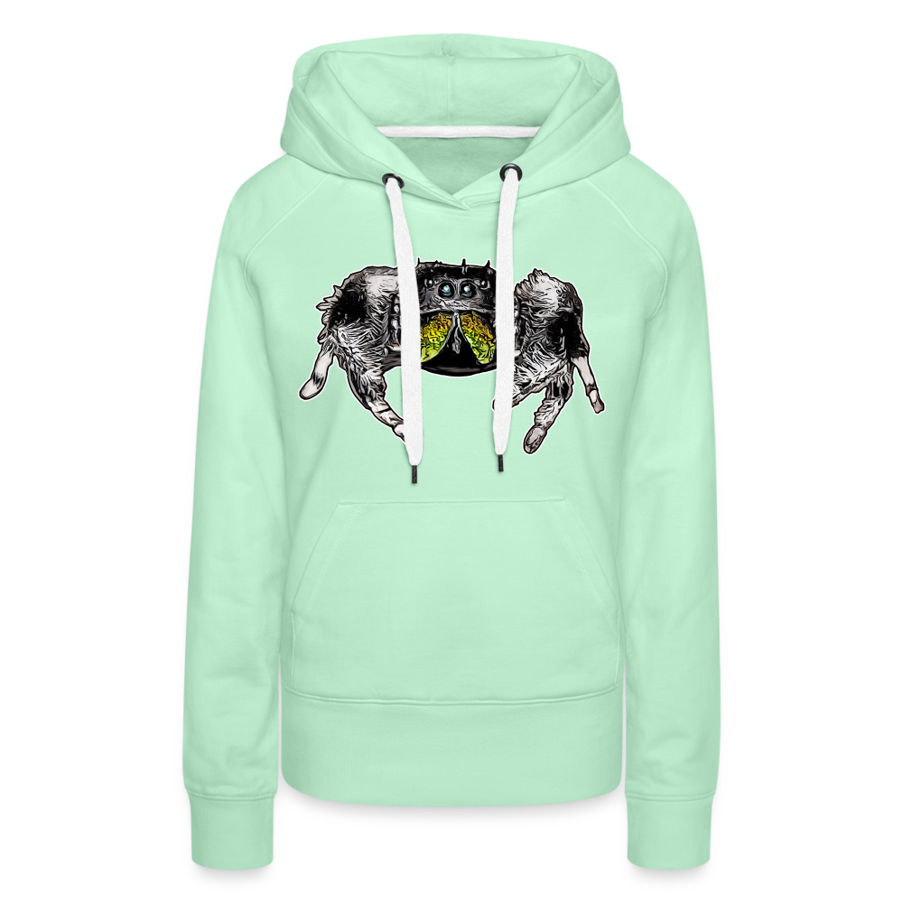 Frauen Hoodie Phidippus regius Rastafari male - helles Mintgrün