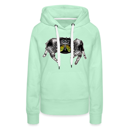 Frauen Hoodie Phidippus regius Rastafari male - helles Mintgrün