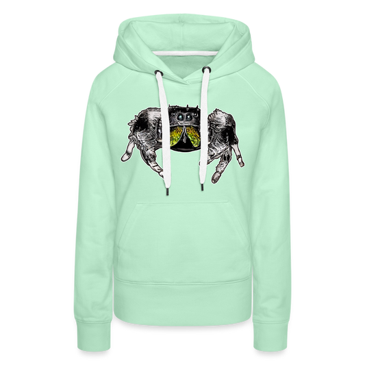 Frauen Hoodie Phidippus regius Rastafari male - helles Mintgrün