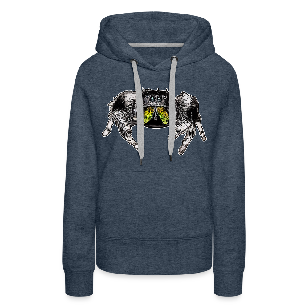 Frauen Hoodie Phidippus regius Rastafari male - Jeansblau