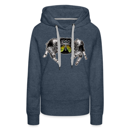 Frauen Hoodie Phidippus regius Rastafari male - Jeansblau