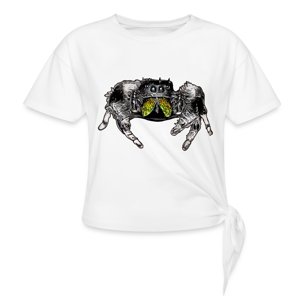 Frauen Knotenshirt Phidippus regius Rastafari male - weiß