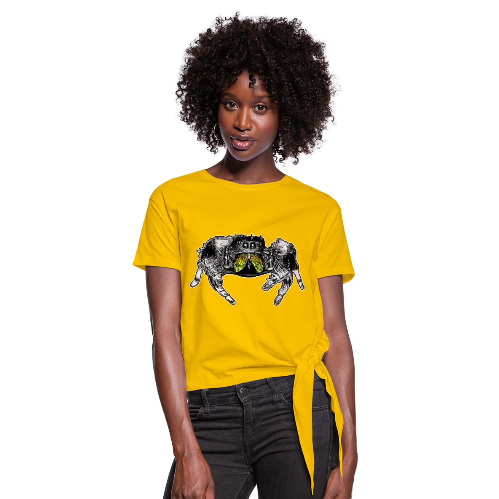 Frauen Knotenshirt Phidippus regius Rastafari male - Sonnengelb