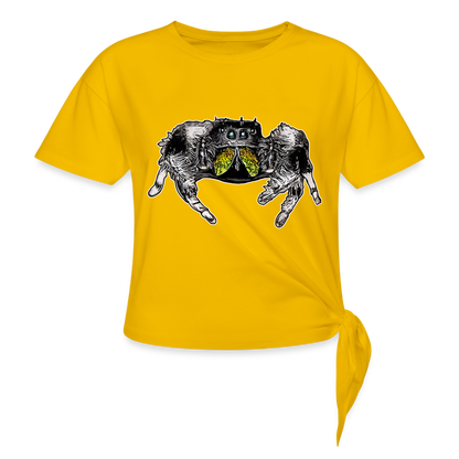 Frauen Knotenshirt Phidippus regius Rastafari male - Sonnengelb